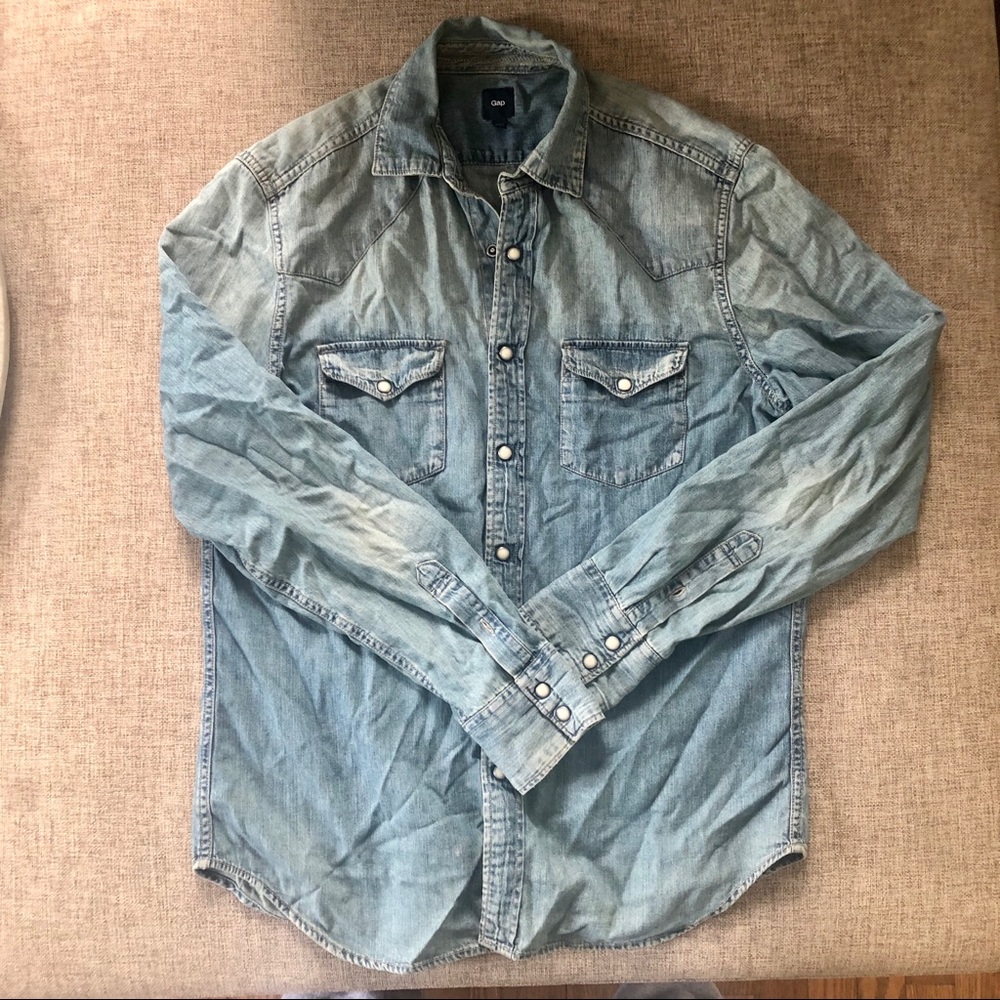 Denim button up